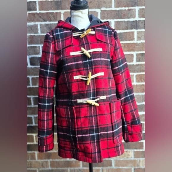 GAP Red Plaid Wool Utility Jacket - Picture 3 of 11